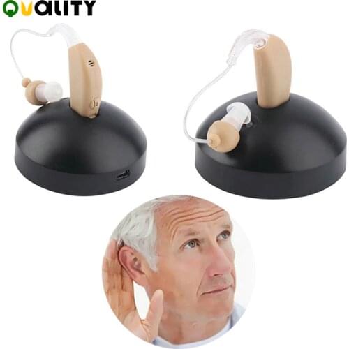Mini Size Hearing Aid Plastic Hearing Aids Sound Voice Amplifier Rechargeable Suit for Elderly Hearing Loss