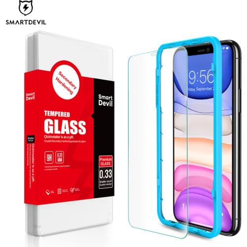 SmartDevil Screen Protector for iPhone 11 12 Pro Max 7 8 Plus SE X Xs XR Curved Tempered Glass Anti Scratch HD Easy To Install