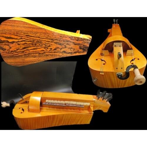 Hand Made 6 strings 24 keys Hurdy Gurdy,nature cocobolo Maple wood back