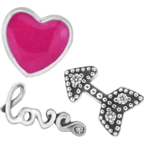 Fits Pandora Bracelets Love Feelings Petites Silver Beads 100% 925 Sterling Silver Charms DIY Jewelry 09S005