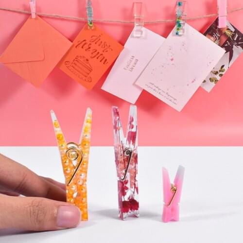 Epoxy Resin Molds for Postcard Clip DIY Handmade Silicone Molds Resin Art Supplies Wall Hanging Forms for Clamps Decorations