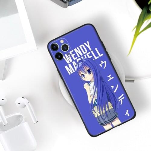 Fairy Tail Anime Manga Wendy Marvell silicone Phone Case FOR iPhone Se 6 6s 7 8 Plus X Xr Xs 11 12 Mini Pro Max Glass Cover