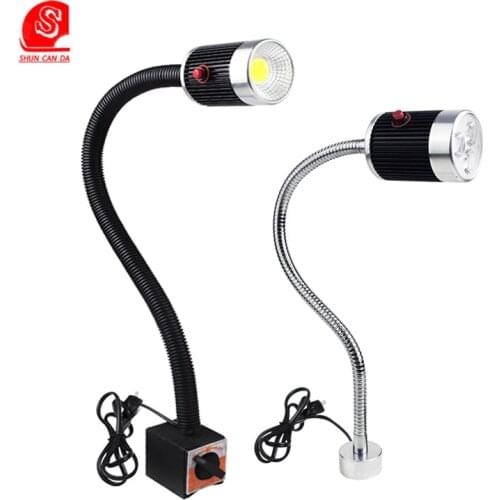 Led Machine Tool Work Light 24v COB Gooseneck CNC Lathe Punching Garage Lights Milling Machine Magnetic Work Table Lamp 36v 220v