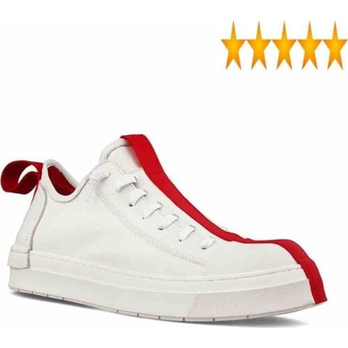 Street Fashion Brand Men Style Hip Hop White Shoes High Quality Lace-Up Platform Sneakers Mixed Colors Luxury Trainers