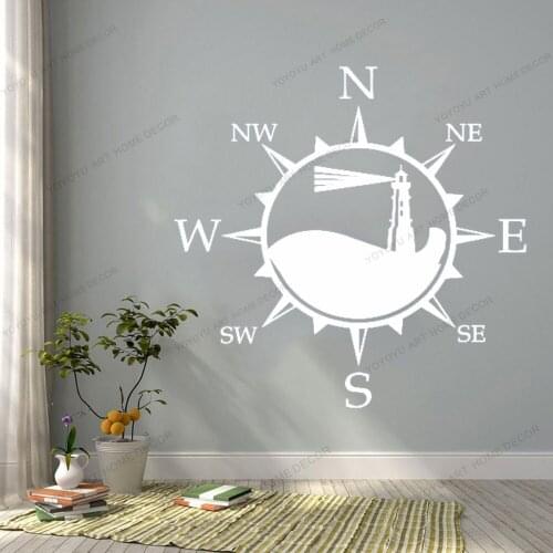 Cartoon Lighthouse Nursery Vinyl Art Decals Wall Stickers For Kids Rooms Decoration Wall Stickers Waterproof Wallpaper CX565