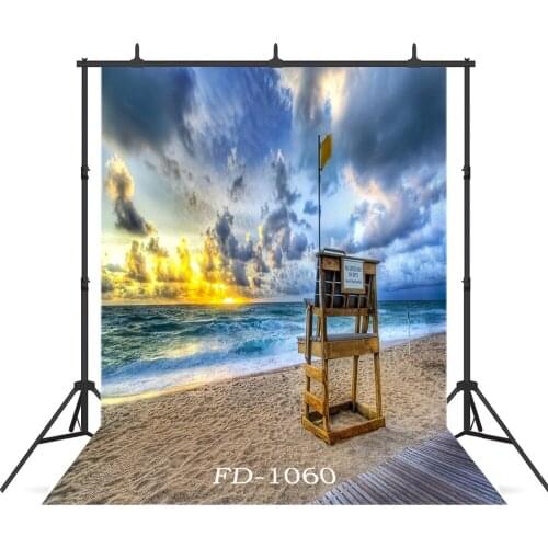 Sky Beach Vinyl Photography Background for Photo Shoot Props Children Baby Shower New Born Cloth Printed Backdrop Photophone