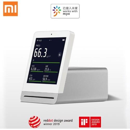 Xiaomi Qingping Air Detector Retina Touch IPS Screen Mobile Touch Operation Mijia APP Pm2.5 Air Monitor for Indoor Outdoor
