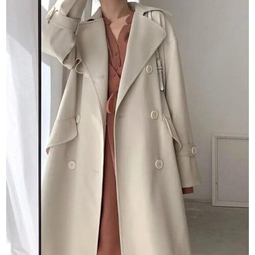 YIWYIMEI Women's Double Breasted Trench Coats