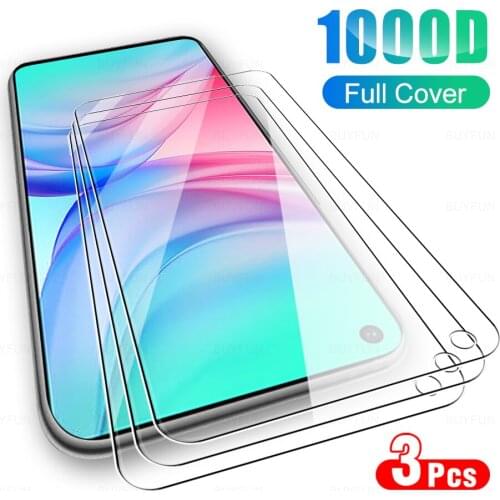 3Pcs Full Cover Protective Glass For Infinix Hot 10 Tempered Glass For Infinix Hot10 Ote8i Ote 8i 6.78" Screen Protector Film
