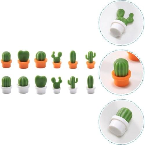 12pcs Fridge Magnet Cartoon Refrigerator Magnet Refrigerator Sticker Mixed Color