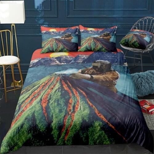 1801 [collage] Quilt Cover Pillowcase 3Piece Comforter Bedding Set With Pillow Case Single Double Duvet Cover Home Decora