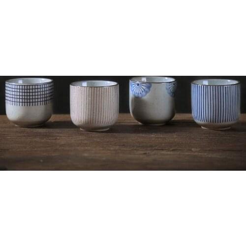 200ML Ceramic Coffee Mug Japanese Tea Cup Coarse Hand-painted Kung Fu Teacups Home Decoration Water Cup Drinkware