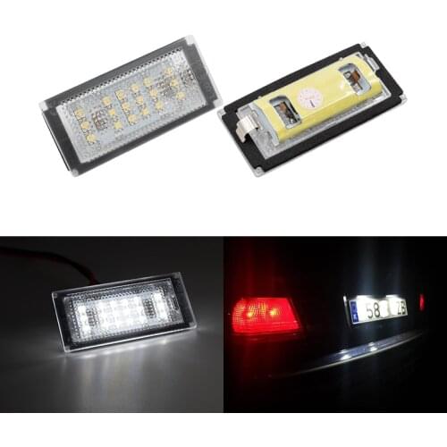 2x Fits For BMW E46 3-Series 2D Facelift 04-06 M3 Facelift 04-06 SMD White Canbus Led License Plate Lights OEM:51137113590