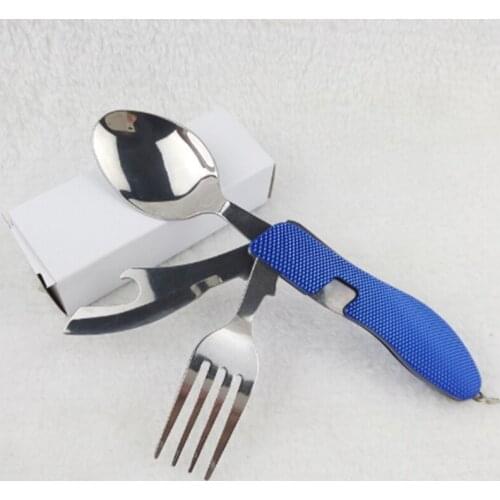 50pcs Outdoor Folding Combination Tableware Camping Knife, Fork, Spoon Set Combination Portable Multifunctional Tableknife