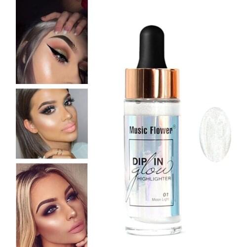 7 Colors Highlighter Liquid Face Long-lasting Brighten Bronzers Cream Illuminator Shimmer Glow Facial Shiny Cosmetics