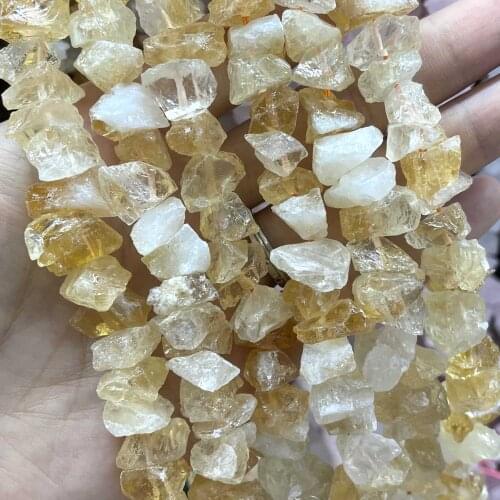 8-12mm Natural Irregular Freeform Yellow Citrines Crystal Stone Beads Minerals Diy Bracelet Necklace Jewelry Making Earrings
