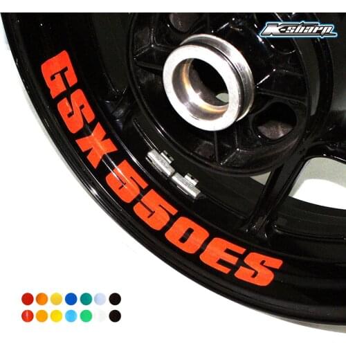 8 X custon inner rim decals wheel reflective sign Stickers stripes FIT SUZUKI GSX550ES