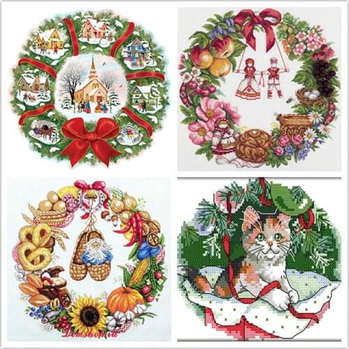 Full Square/Round Drill 5D DIY Diamond Painting "Christmas houses" 3D Embroidery Cross Stitch Mosaic Decor Gift L419