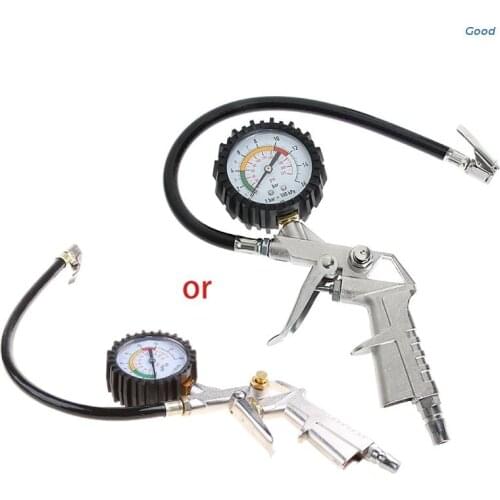 Car Air Tire Pressure Inflator Gauge Auto Motorcycle Flexible Hose