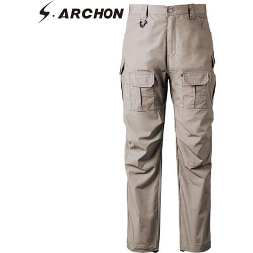 Spring Autumn Tactical Military Cargo Pants Men Cotton City Army SWAT Combat Trousers Male Casual Stretch Multi-Pocket Pants