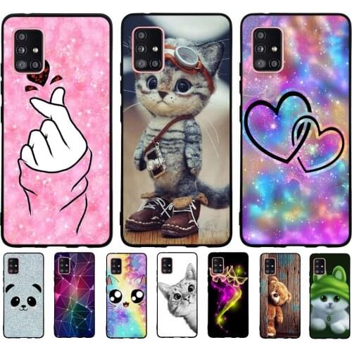 For Samsung Galaxy A51 A71 5G Case Soft Silicone Back Cover Phone Case on For Samsung A31 A41 A70E TPU Bumper Case Cover Coque