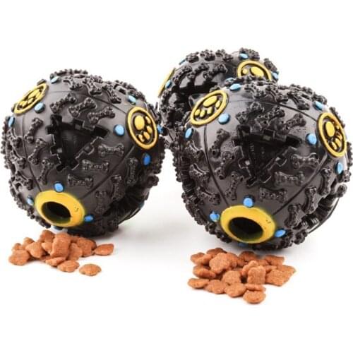 Pets Alpinia Oxyphylla Voice Balls Toys Pet Dog Cat Food Dispenser Foods Leaking Ball Sound Training Chew Toy