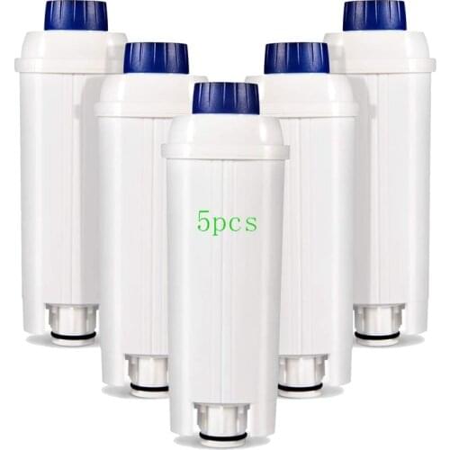 5 PCS Replacement Water Filter Cartridges Compatible with Delonghi DLS C002 Automatic Coffee Machine Activated Carbon Softener