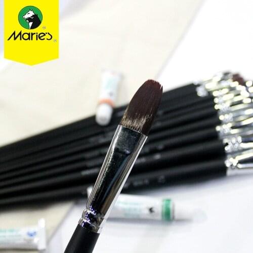 Maries Paint Brush Art Brushes Pinceles Para Acrilico Y Oleo Watercolor Paint Brushes Arte Nylon Hair Painting Brush Set