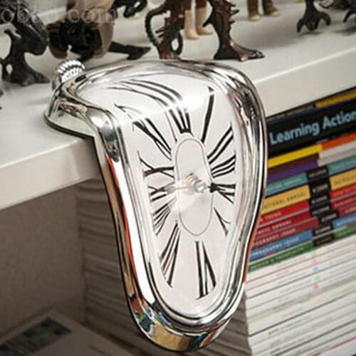Creative Twisted Clock Retro Distortion Irregular Clock Funny Home Room Decor