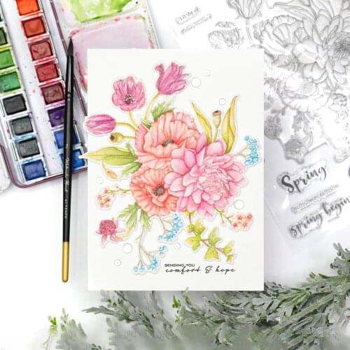 Hot Sale Flower Simpily Spring Die Cutting Dies Stamps Scrapbook Dariy Decoration Embossing Template Diy Greeting Card Handmade