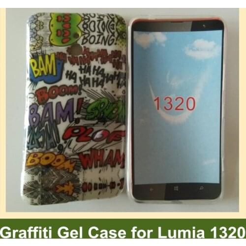 Haha Graffiti Print Soft TPU Gel Cover Case for Nokia Lumia 1320 Free Shipping