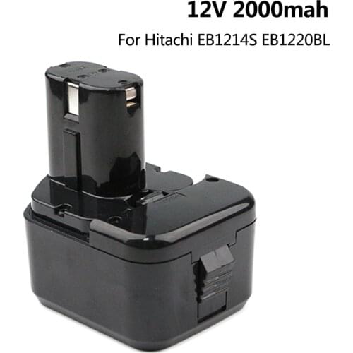 GTF 12V 2.0Ah Ni-CD Rechargeable Battery for Hitachi EB1214S EB1212S EB1220HS EB1220BL EB1233X WR12DMR Electric Drill Tools Cell