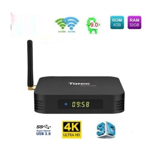 50PCS Smart TV Box Android 9.0 Tanix TX6 Allwinner H6 4GB RAM 64GB ROM 32G 4K 2.4G/5GHz Dual WiFi BT2G16G Media Player