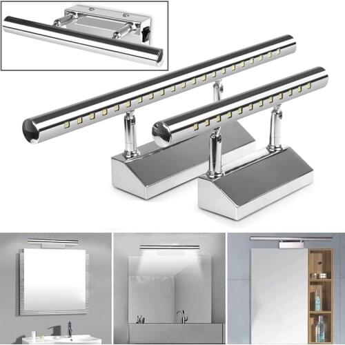 Modern Stainless Steel LED Front Mirror Light Full Powered Lamp Use Bathroom Makeup Wall Lamps lighting fixture