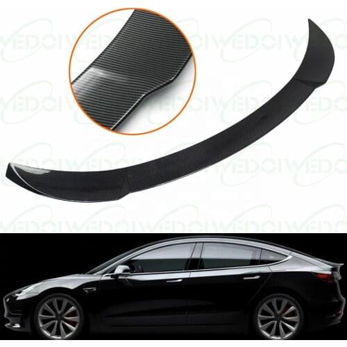 Carbon Fiber Spoiler for Model 3 Trunk Lip Spoiler Wing Sport Trunk Wing Performance Spoiler for for Tesla Model 3