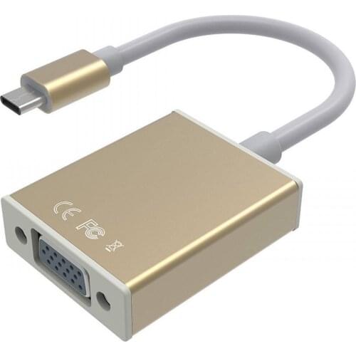 USB-C to VGA Adapter USB 3.1 Type C USB-C to Female VGA Adapter Cable for New Macbook 12 inch Chromebook