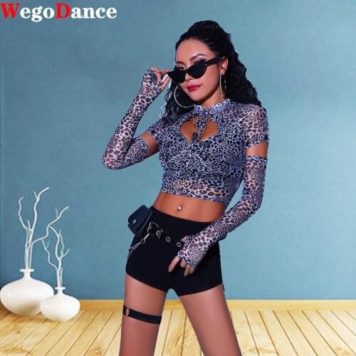 Women Backless Leopard Top Fashion Long Sleeve Round Collar Slim Fit Shirt And Pant Set