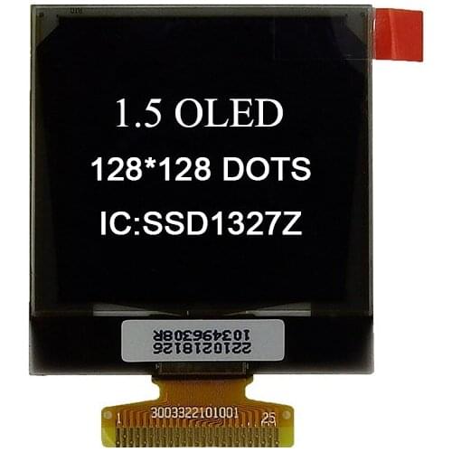 1.50 Inch OLED Module Resolution 128*128P OLED Display Module White Yellow SSD1327 25Pin
