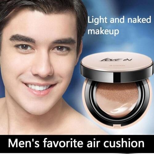 1pcs Fashion Men Air Cushion BB Cream Isolation BB Nude Concealer Oil Control Moisturizing Liquid Foundation CC Cream Cosmetic