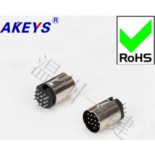 1PC DSCT-13-07f-s keyboard plug DIN socket S terminal 13 pins 13 cores socket head