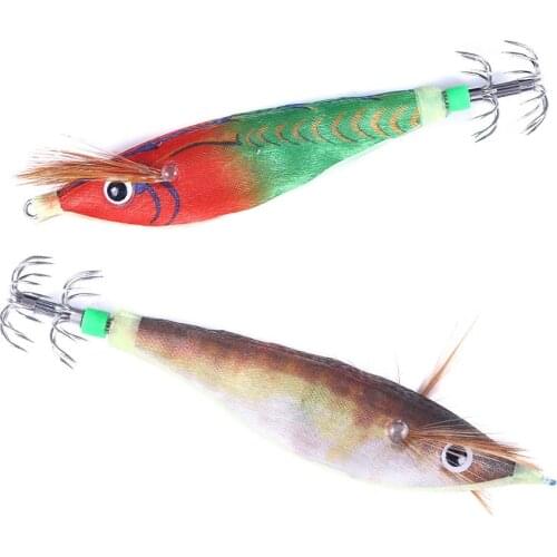 1pcs boxed 10cm 10g Electronic Squid jigs Shrimp Fishing Hard Artificial Bait Squid Hook Sea Fishing Lure