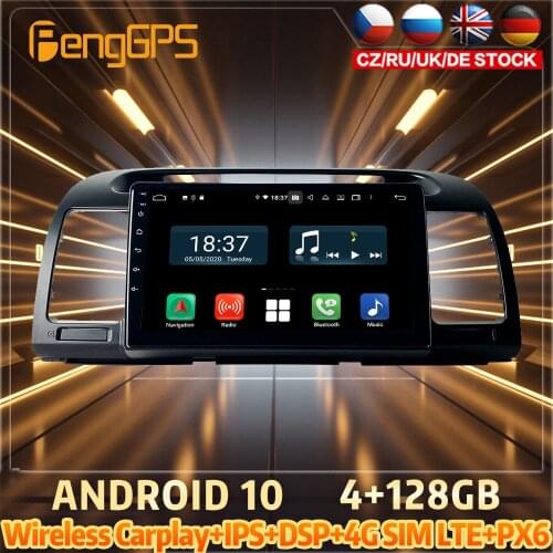 128G Android10 PX6 DSP For Toyota Camry 2005 2006 Car DVD GPS Navigation Auto Radio Stereo Video Multifunction CarPlay HeadUnit