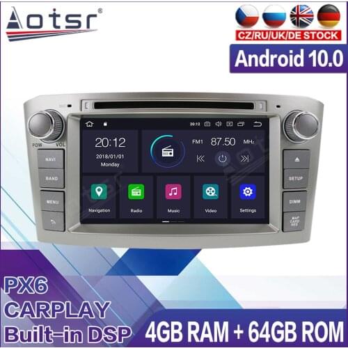 For Toyota Avensis T25 2002-2008 Car DVD Multimedia Radio Video Player Stereo Recorder Android 10 Auto Audio GPS Navi Head Unit