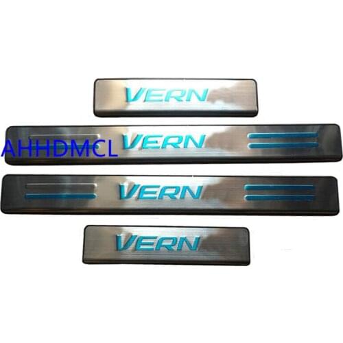Car Welcome Pedal Threshold Strip Door Sill Strip For Hyundai Verna 2010 2011 2012 2013 2014 2015 2016 2017 2018 2019
