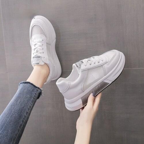 White shoes womens shoes 2021 new summer thin sports shoes all-match explosive mesh breathable mesh shoes