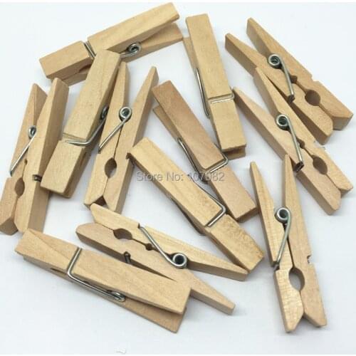 50pcs/lot Natural 45mm Wooden Clothespins Wood Clothes Pins For Scrapbooking Crafts Wedding Decorations