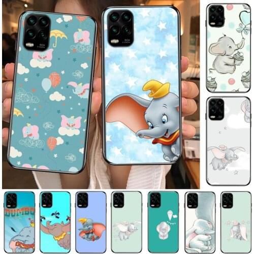 Disney Flying Elephant Dumbo cartoon Phone Case For XiaoMi Redmi Note 11 10 9S 8 7 6 5 A Pro T Y1 Anime Black Cover Silicone Bac