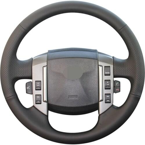 For Land Rover Discovery 3 2004-2009 Hand-stitched Black Artificial Leather Car Steering Wheel Cover car accessories Auto parts