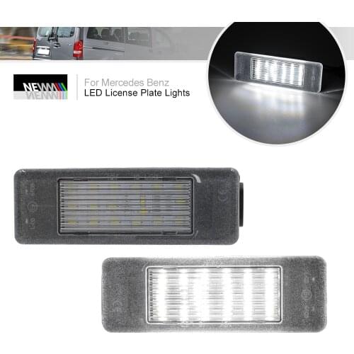 For Benz Sprinter 906 / Viano W639 / Vito W639 2x Canbus Error Free White Rear Led Number License Plate Lights
