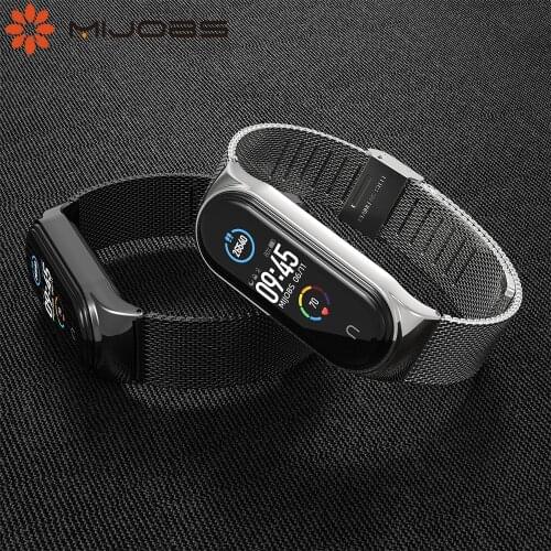 For Mi Band 6 5 4 3 Strap for Xiaomi Mi Band 5 Bracelet Metal Pulseira Correa Xiomi Miband 3 4 5 6 Wristband NFC Global Version